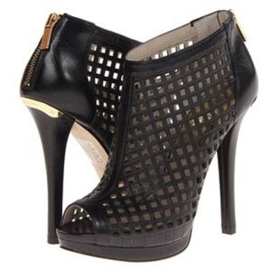 MICHAEL Michael Kors - Graham Peep Toe Platform Caged Booties (Brand New In Box)